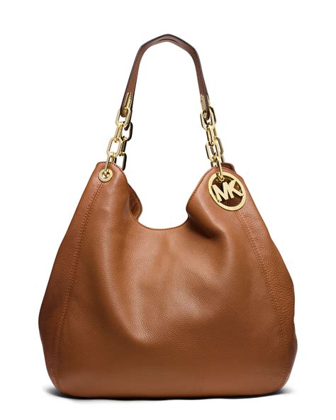 michael kors fulton large shoulder tote brown|Michael Kors shoulder bag.